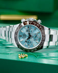 Rolex Daytona Ice Blue Platinum Baguette 116506 40mm