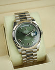 Rolex Day-Date Olive White Gold 40mm front