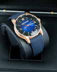 Audemars Piguet Code 11.59 Smoked Blue Dial Rose Gold 15210OR.OO.A028CR.01 case strap