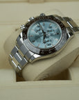 Rolex Daytona Ice Blue Platinum Baguette 116506 case lug upper left