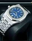 Audemars Piguet Royal Oak Jumbo Extra Thin Blue 15202IP 39mm Titanium Platinum