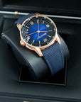 Audemars Piguet Code 11.59 Smoked Blue Dial Rose Gold 15210OR.OO.A028CR.01 case strap