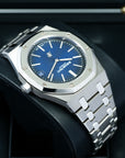 Audemars Piguet Royal Oak Jumbo Extra Thin Blue 15202IP 39mm Titanium Platinum