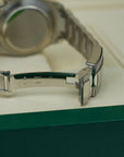 Rolex Daytona Ice Blue Platinum Baguette 116506 case lug bracelet clasp