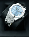 Audemars Piguet Royal Oak Ice Blue 50th 155550 lug case lower right
