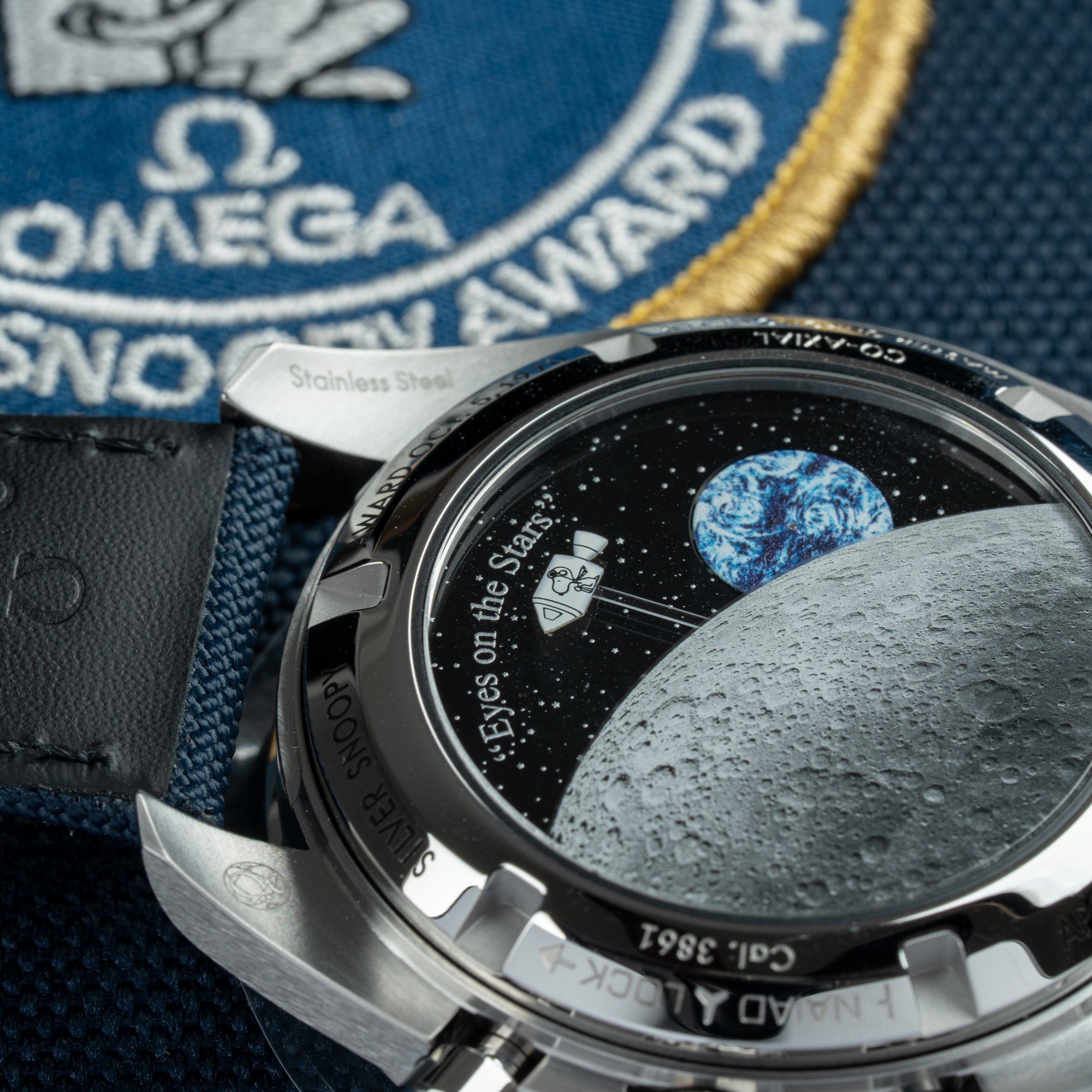 Omega Speedmaster Silver Snoopy Eyes on the Stars Caseback