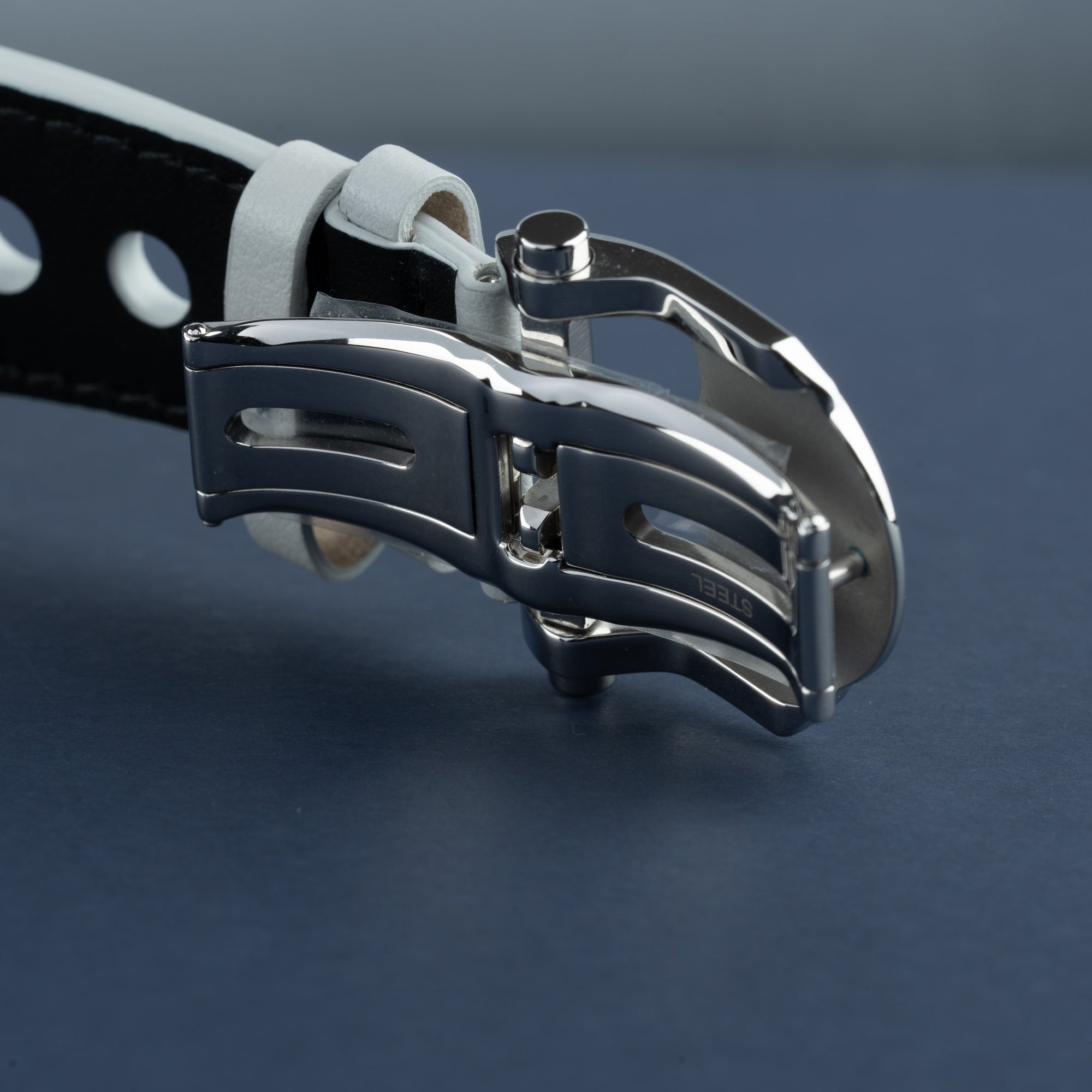 MB&amp;F M.A.D. 1 Editions Blue 42mm Buckle Closeup