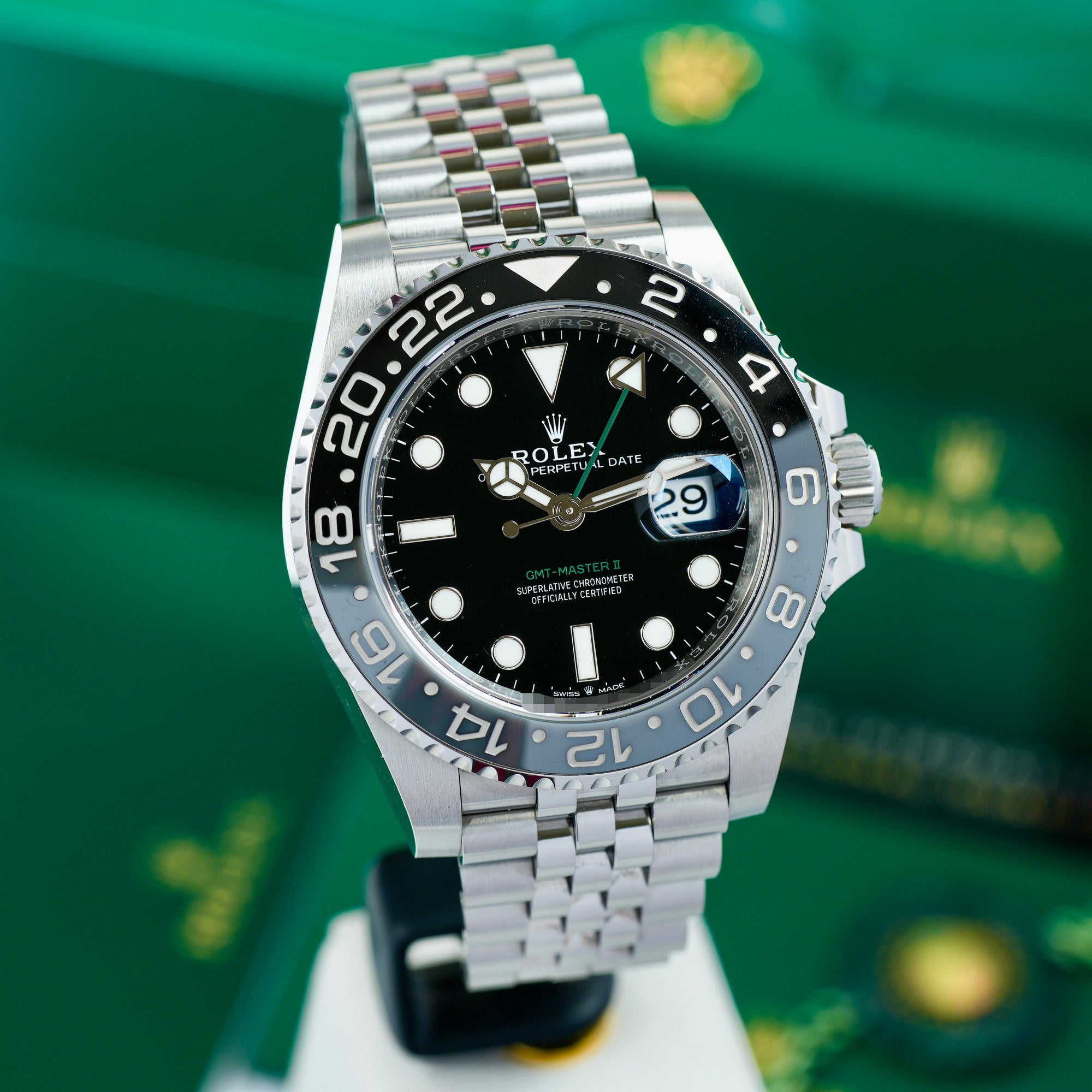 Rolex GMT-Master II 126710GRNR 40mm case front