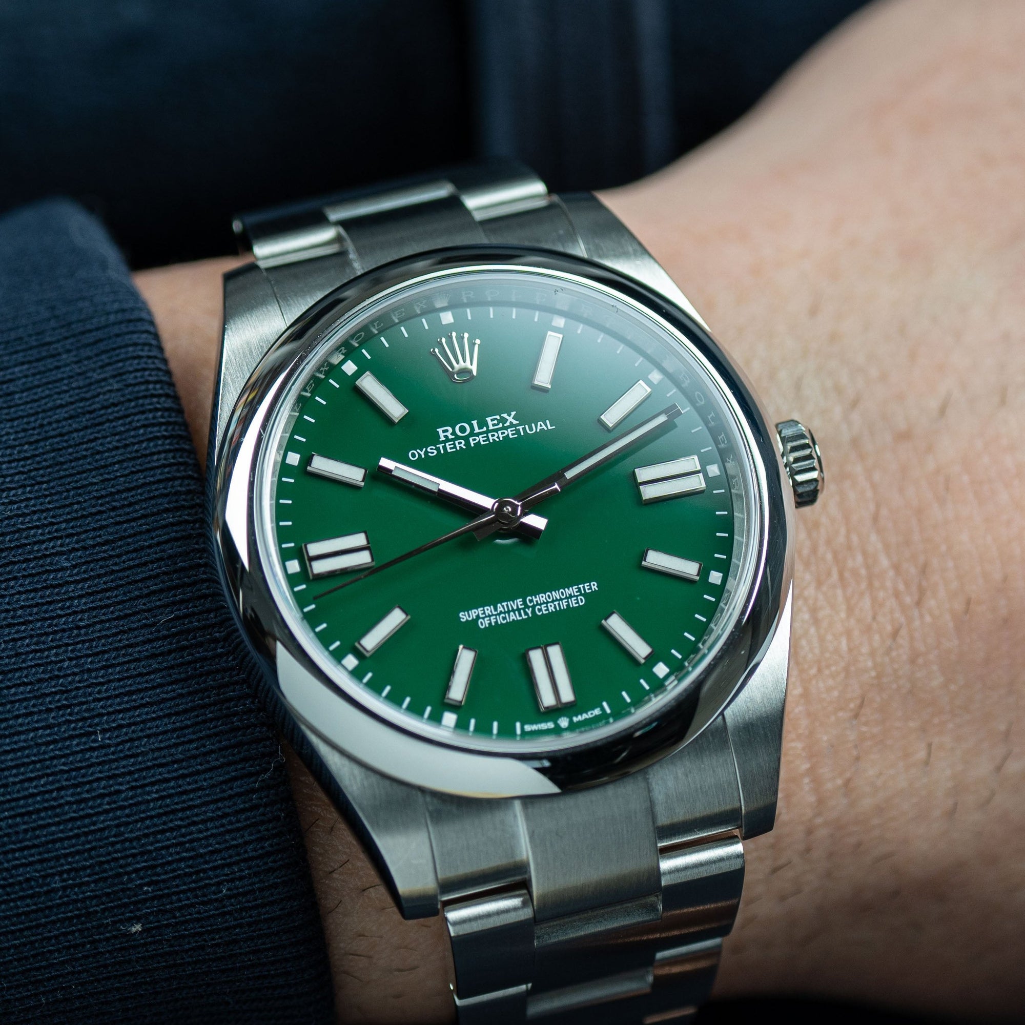 Rolex Oyster Perpetual Green 41On the Wrist