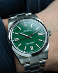 Rolex Oyster Perpetual Green 41On the Wrist