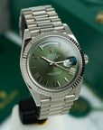 Rolex Day-Date Olive White Gold 40mm front