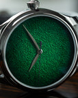 H. Moser & Cie. Endeavour Lime Green 40mm Closeup of Dial