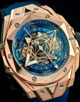 Hublot Big Bang Sang Bleu II King Gold Blue Closeup