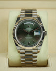 Rolex Day-Date Olive White Gold 40mm front