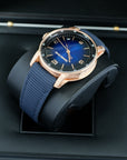 Audemars Piguet Code 11.59 Smoked Blue Dial Rose Gold 15210OR.OO.A028CR.01 case strap