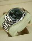 Rolex Day-Date Olive White Gold 40mm left upper lug