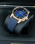 Audemars Piguet Code 11.59 Smoked Blue Dial Rose Gold 15210OR.OO.A028CR.01 case strap