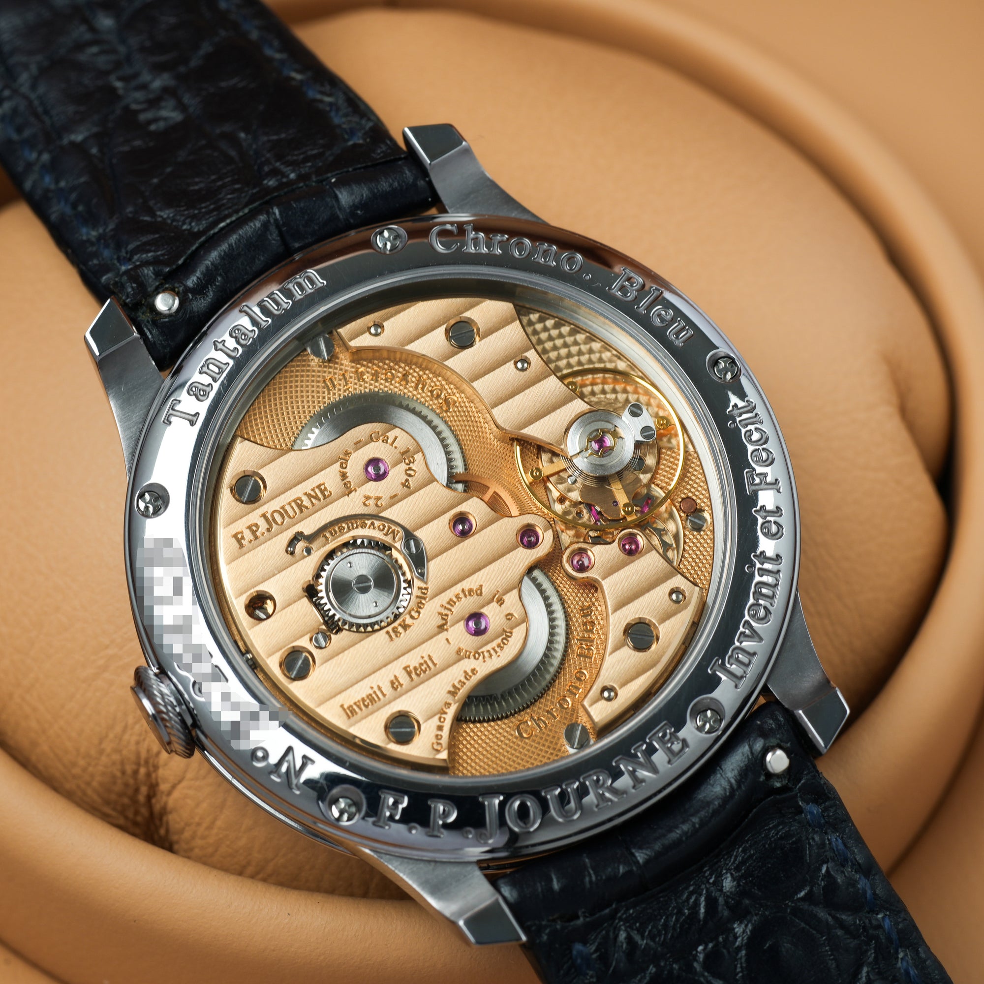 F.P. Journe Chronometre Bleu caseback movement