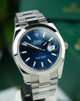 Rolex Datejust Blue 41mm Dome Polished Bezel