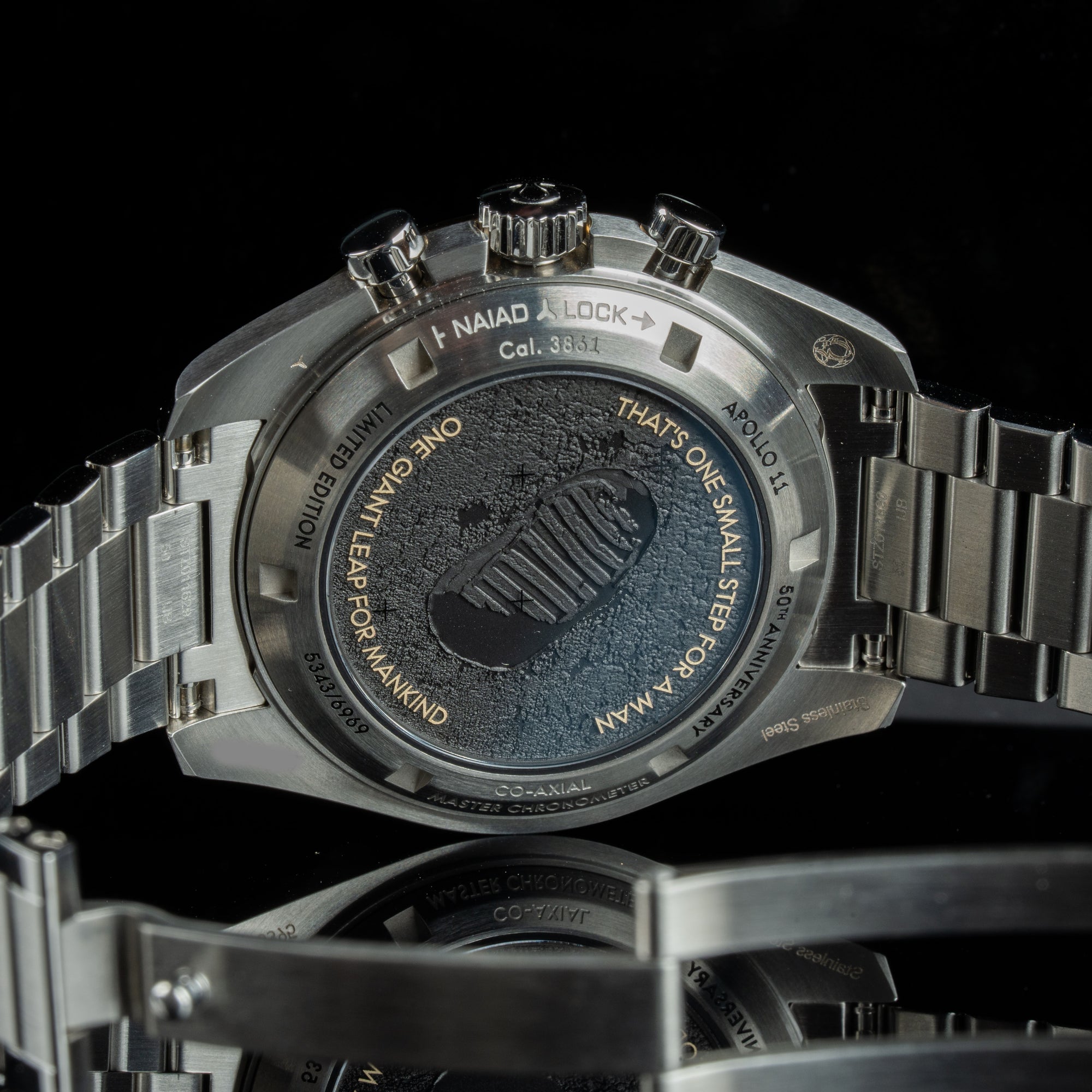 Omega Speedmaster Apollo 11 50th Anniversary Caseback Footstep