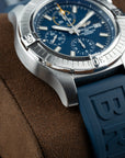 Breitling Avenger Chronograph 45 Blue Dial Closeup