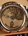 F. P. Journe Octa Automatique Lune Havana 42mm movement backside rose gold close up texture