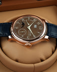 F. P. Journe Octa Automatique Lune Havana 42mm rose gold case top down