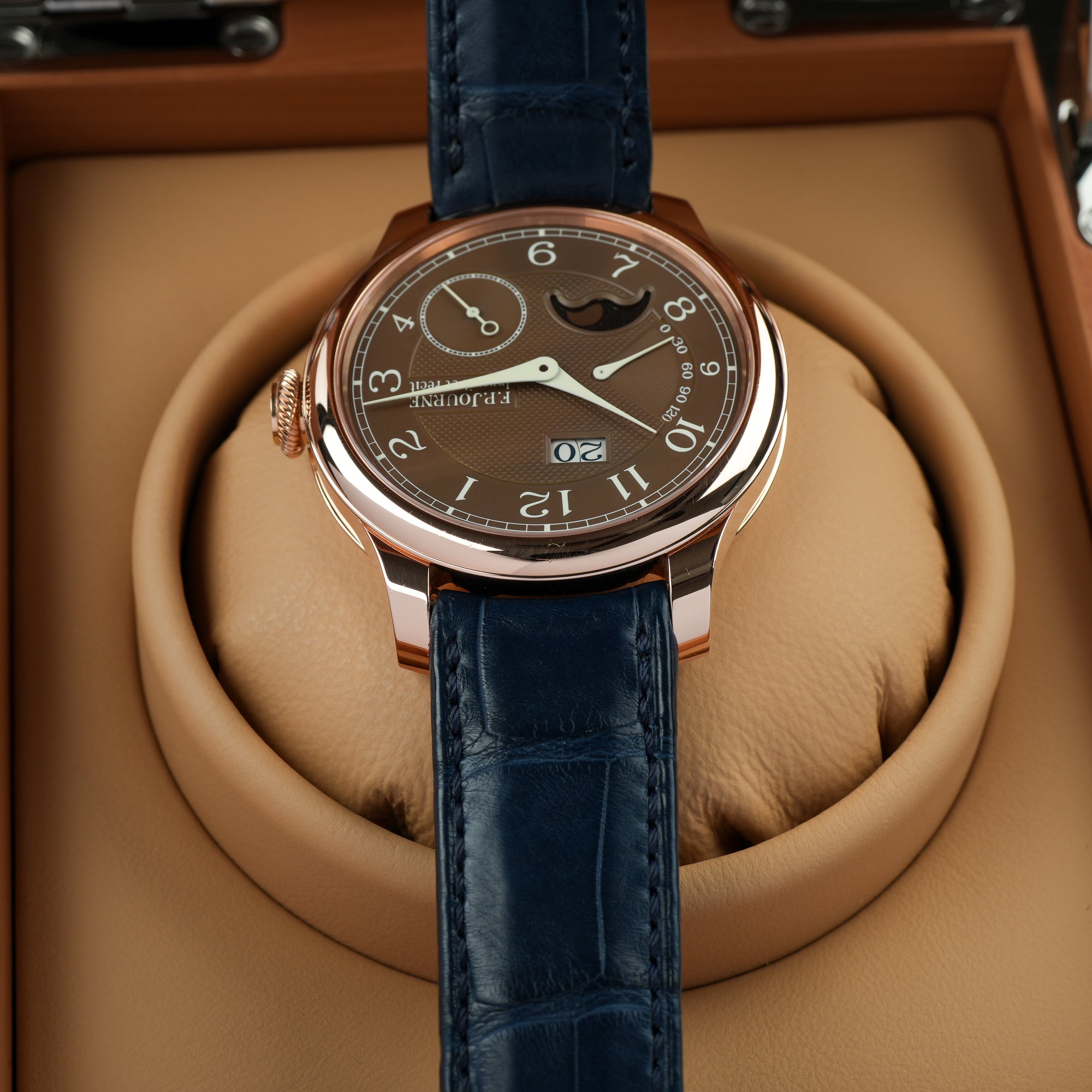 F. P. Journe Octa Automatique Lune Havana 42mm rose gold top case