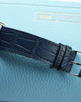 Cartier Tank Basculante Mecanique 2390 Blue Alligator Strap