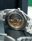 Audemars Piguet Royal Oak Jumbo Extra Thin Blue 15202IP 39mm Titanium Platinum movement caseback 