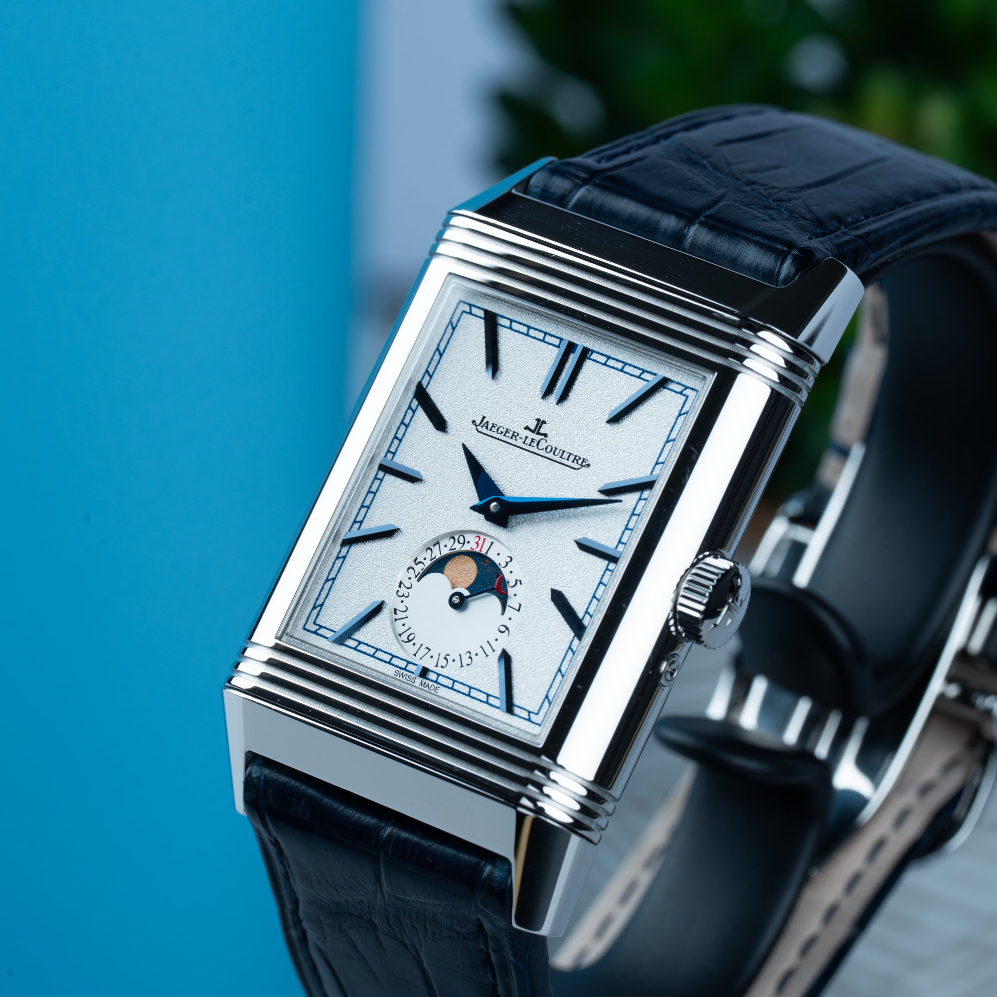 Jaeger-LeCoultre Reverso Tribute Moon Duoface White Dial