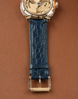 F. P. Journe Octa Automatique Lune Havana 42mm rose gold navy blue strap tang buckle