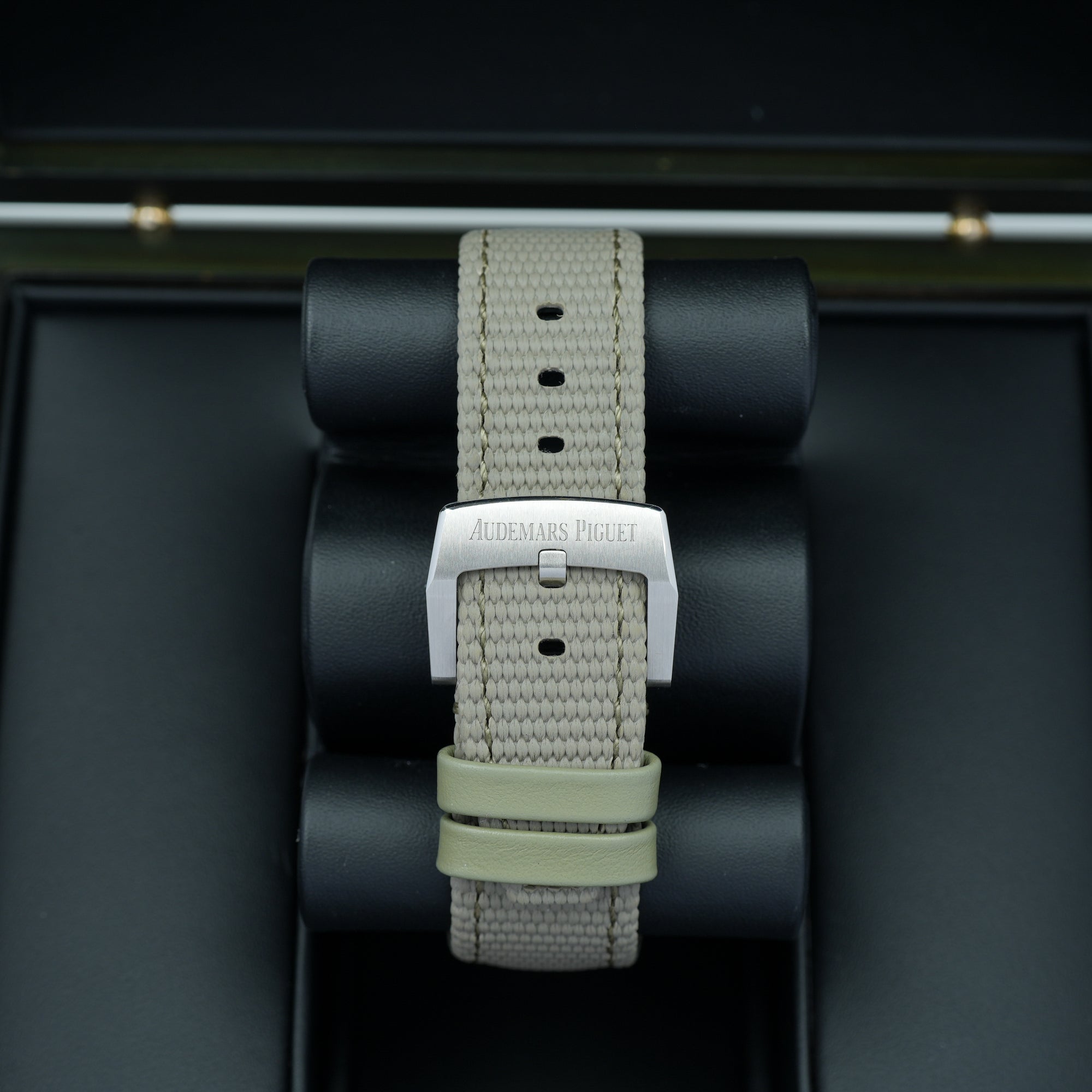 Audemars Piguet Code 11.59 Chronograph Beige Smoked 41mm case strap tang buckle