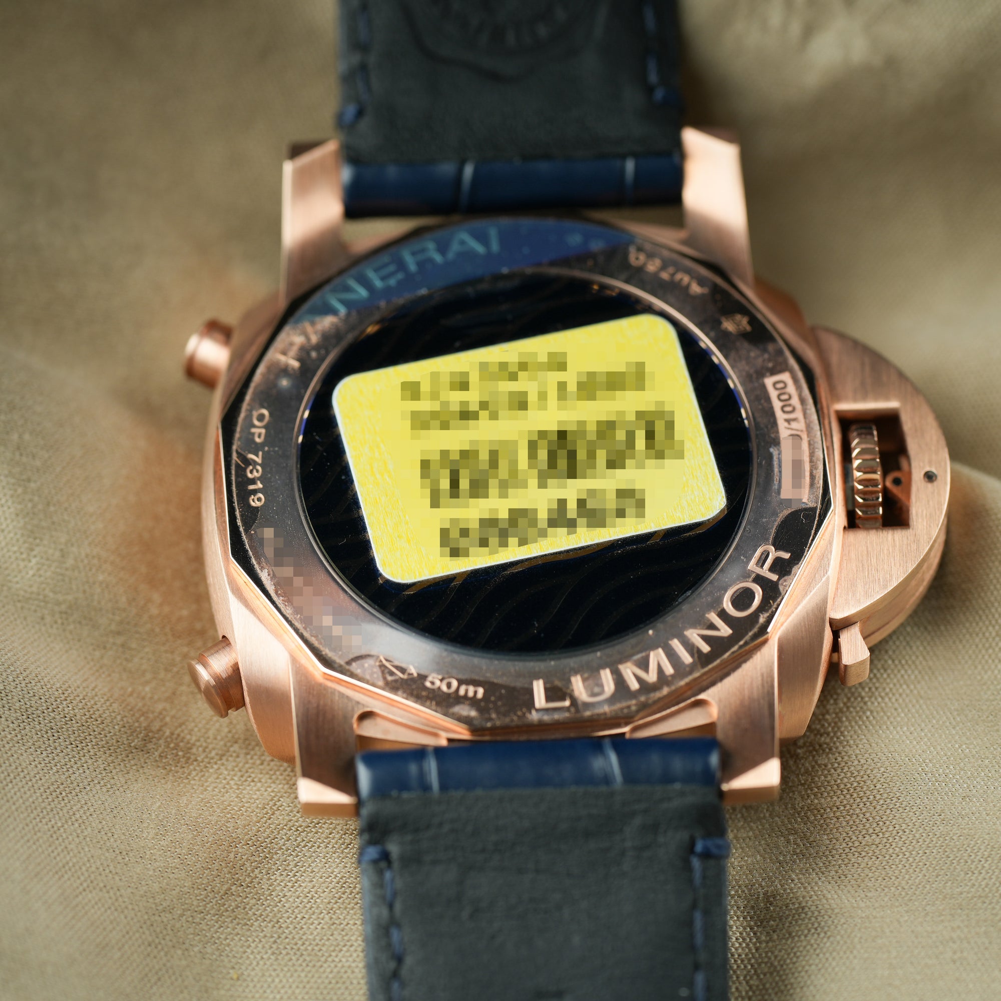 Panerai Luminor Goldtech Blu Notte 44mm Caseback