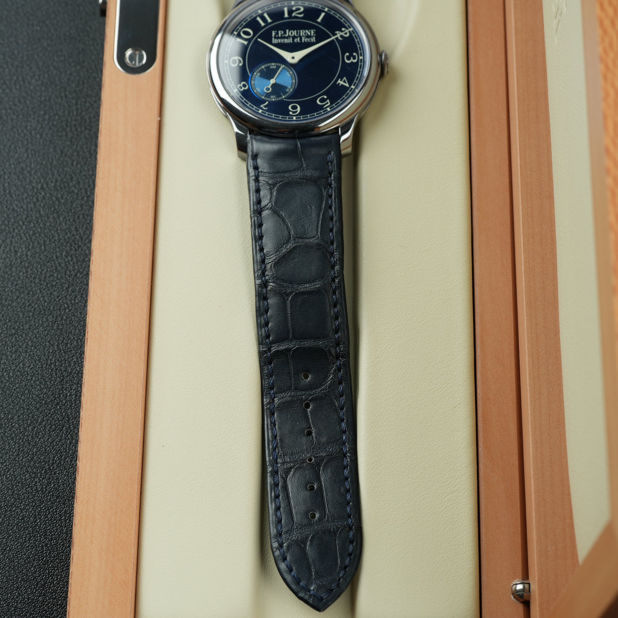 F.P. Journe Chronometre Bleu 39mm Black Alligator Strap