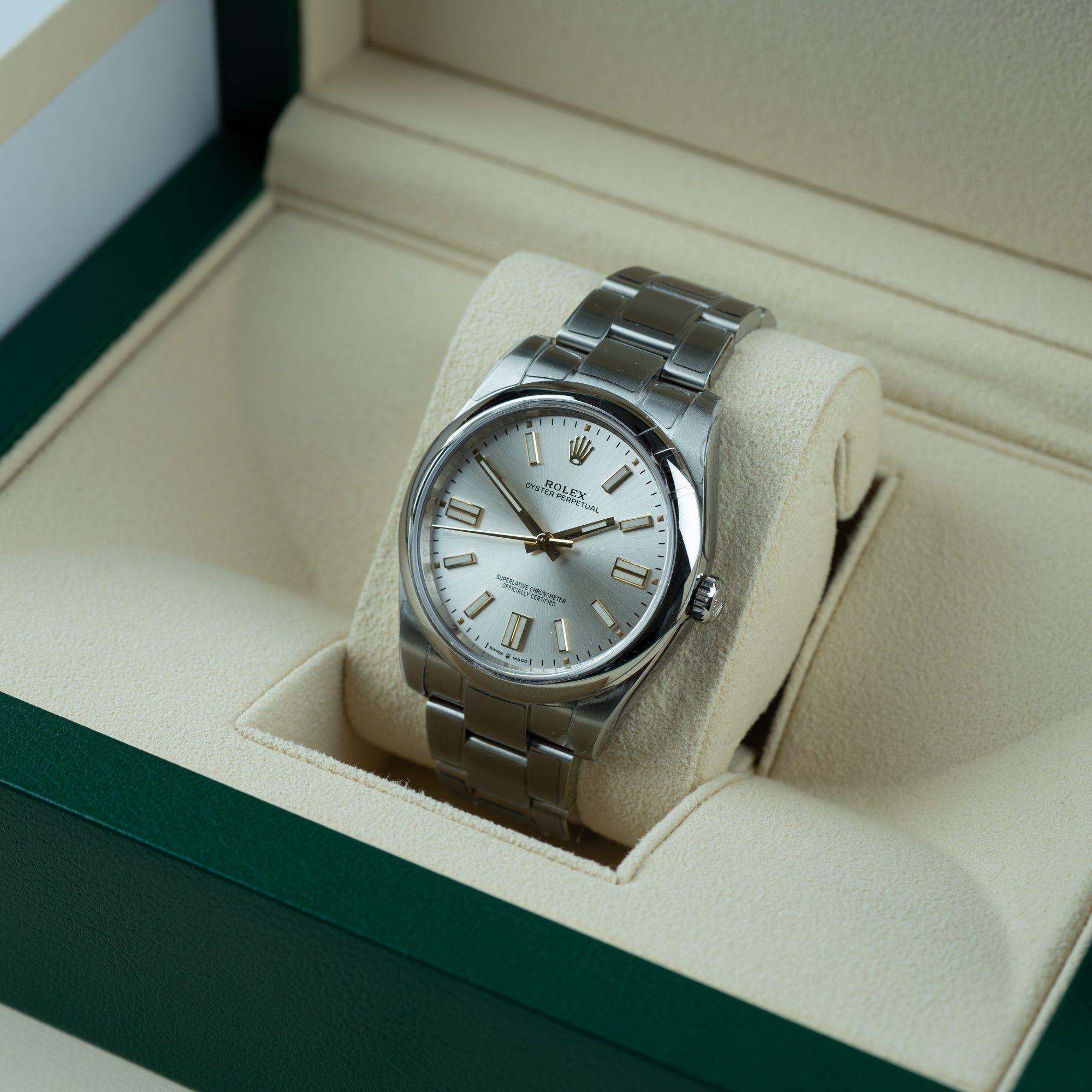 Rolex Oyster Perpetual Silver 41mm