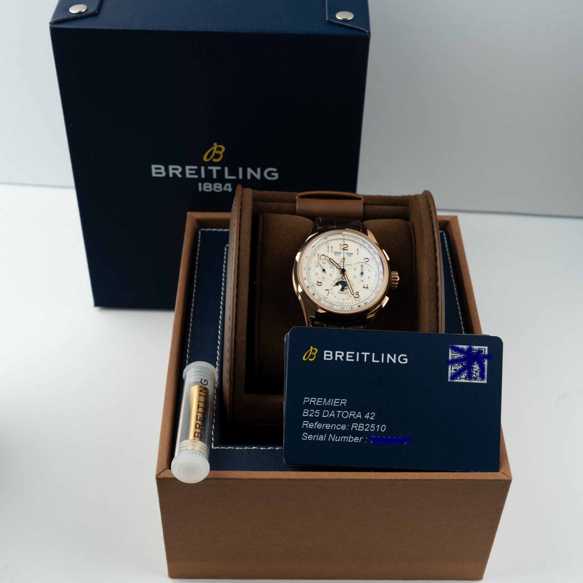 Breitling Premier B25 Datora 42mm Gold Box &amp; Papers