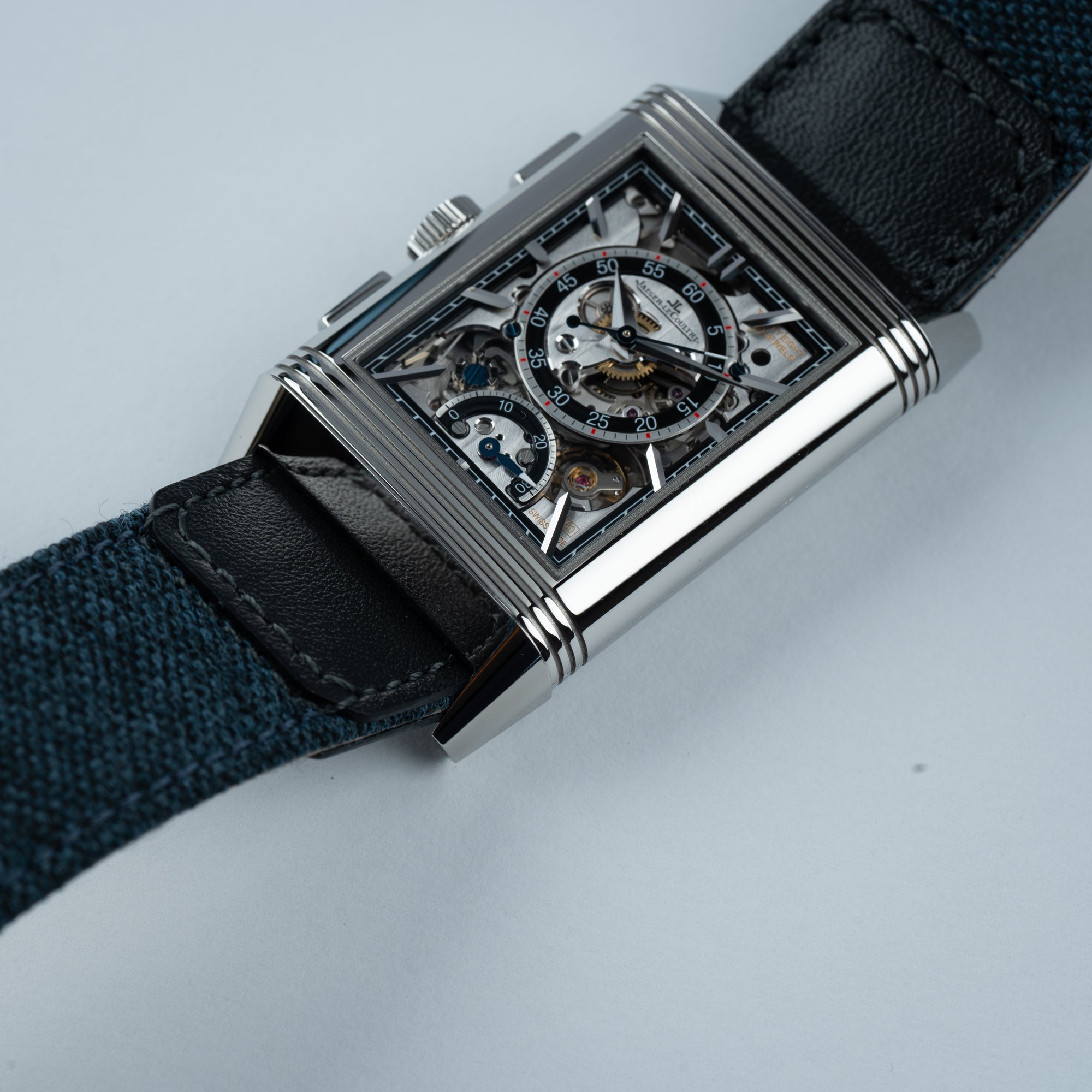 JLC Jaeger-LeCoultre Reverso Tribute Chronograph Closeup