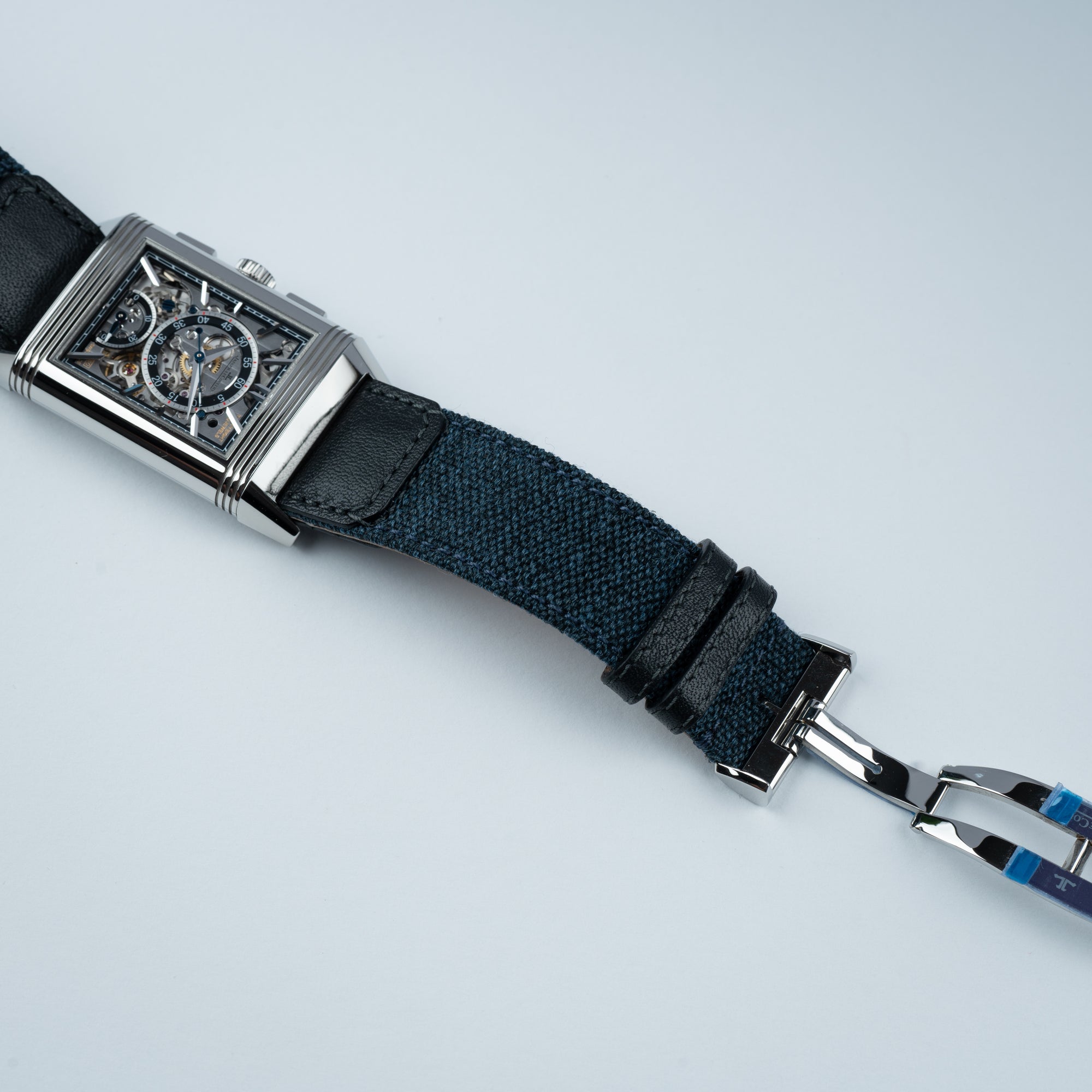 JLC Jaeger-LeCoultre Reverso Tribute Chronograph Textile Strap &amp; Buckle