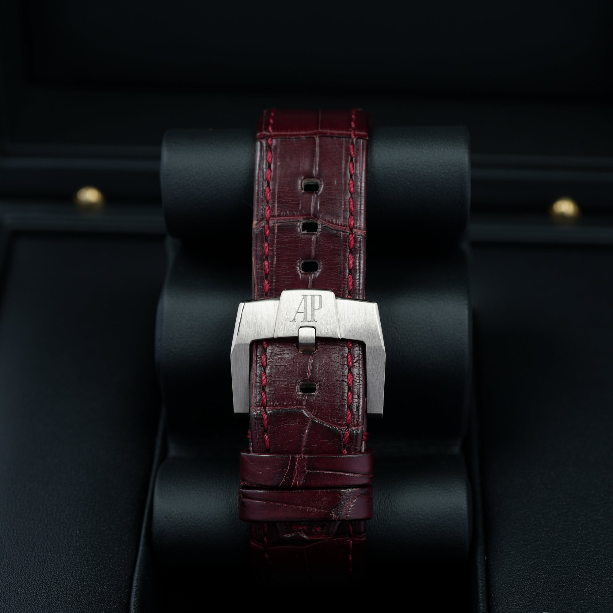 Audemars Piguet Code 11.59 Chronograph Burgundy case lug strap buckle