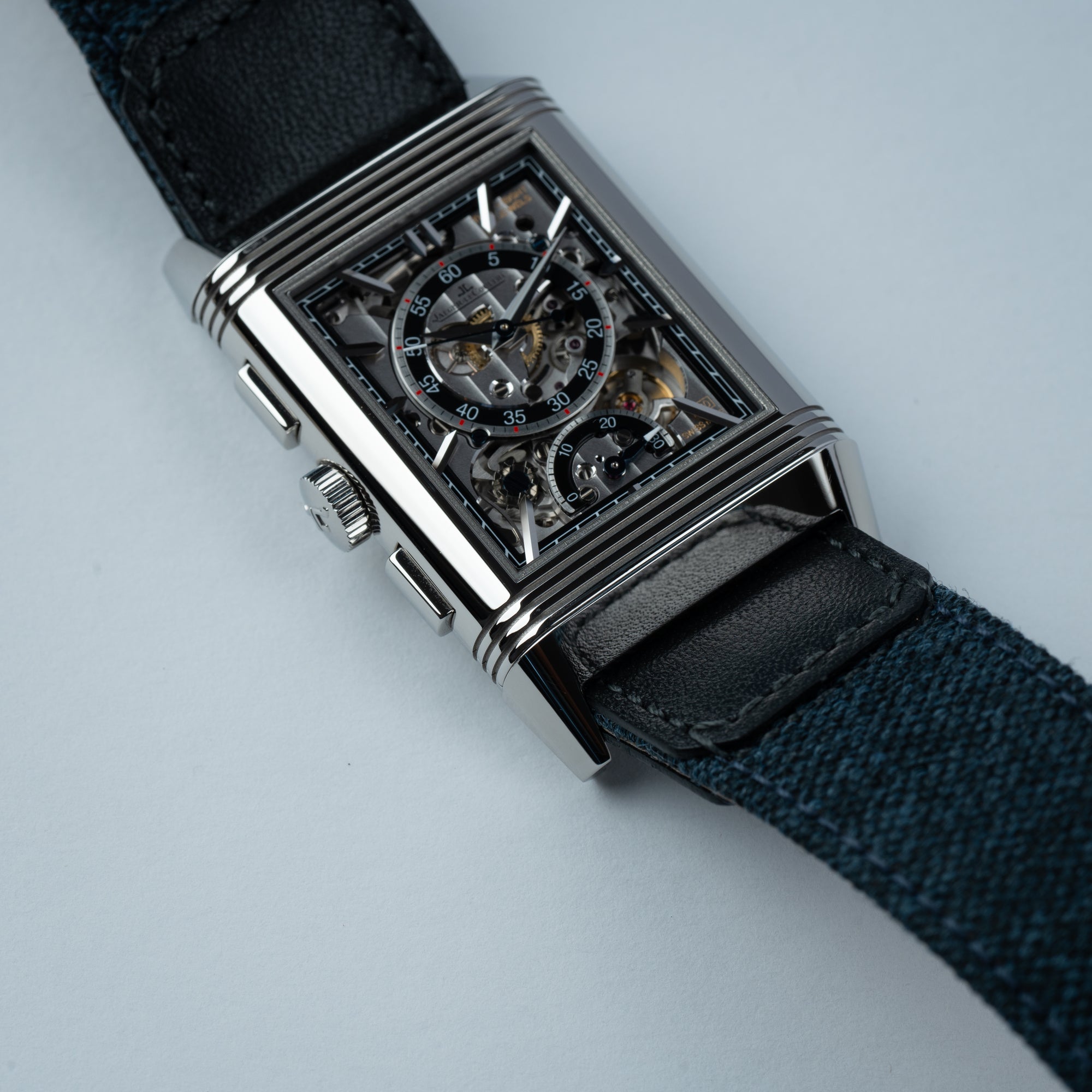 JLC Jaeger-LeCoultre Reverso Tribute Chronograph TOp view