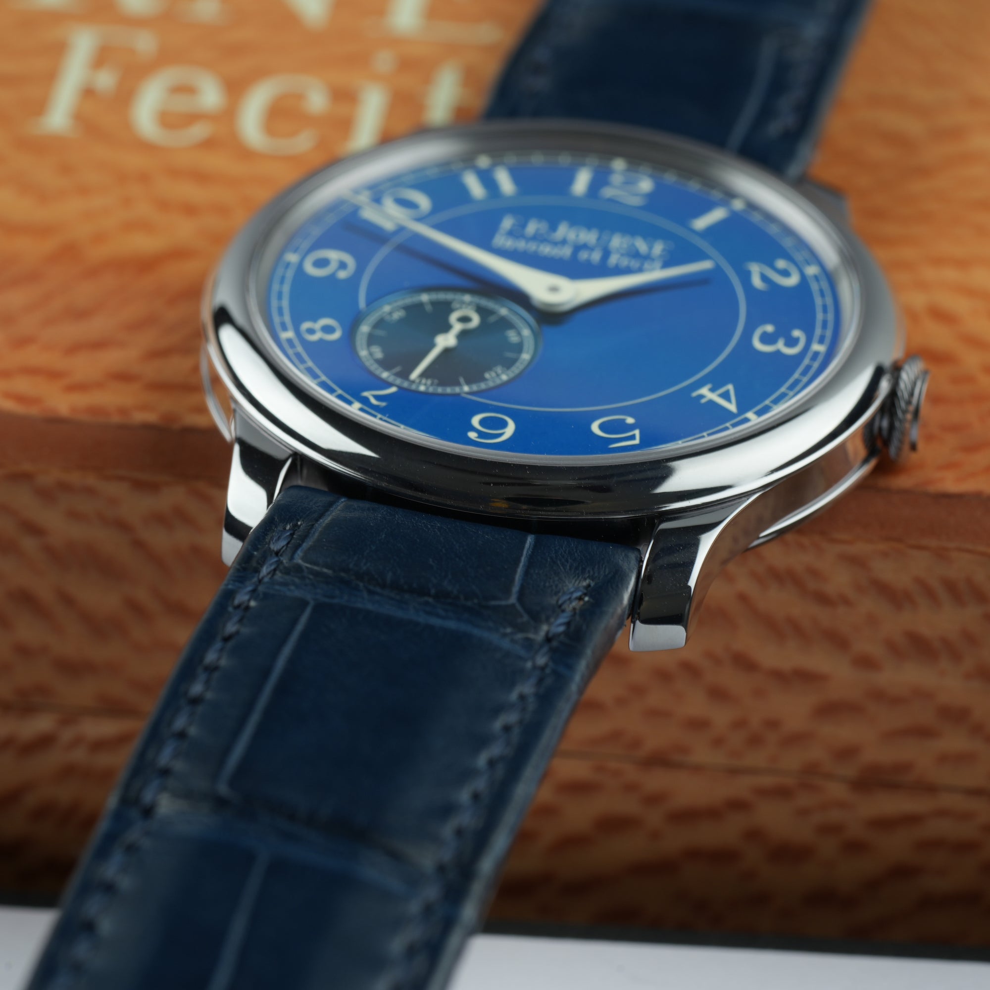 F.P. Journe Chronometre Bleu bottom case view