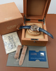 F. P. Journe Octa Automatique Lune Havana 42mm rose gold navy blue strap tang buckle full set extra strap brown tan strap