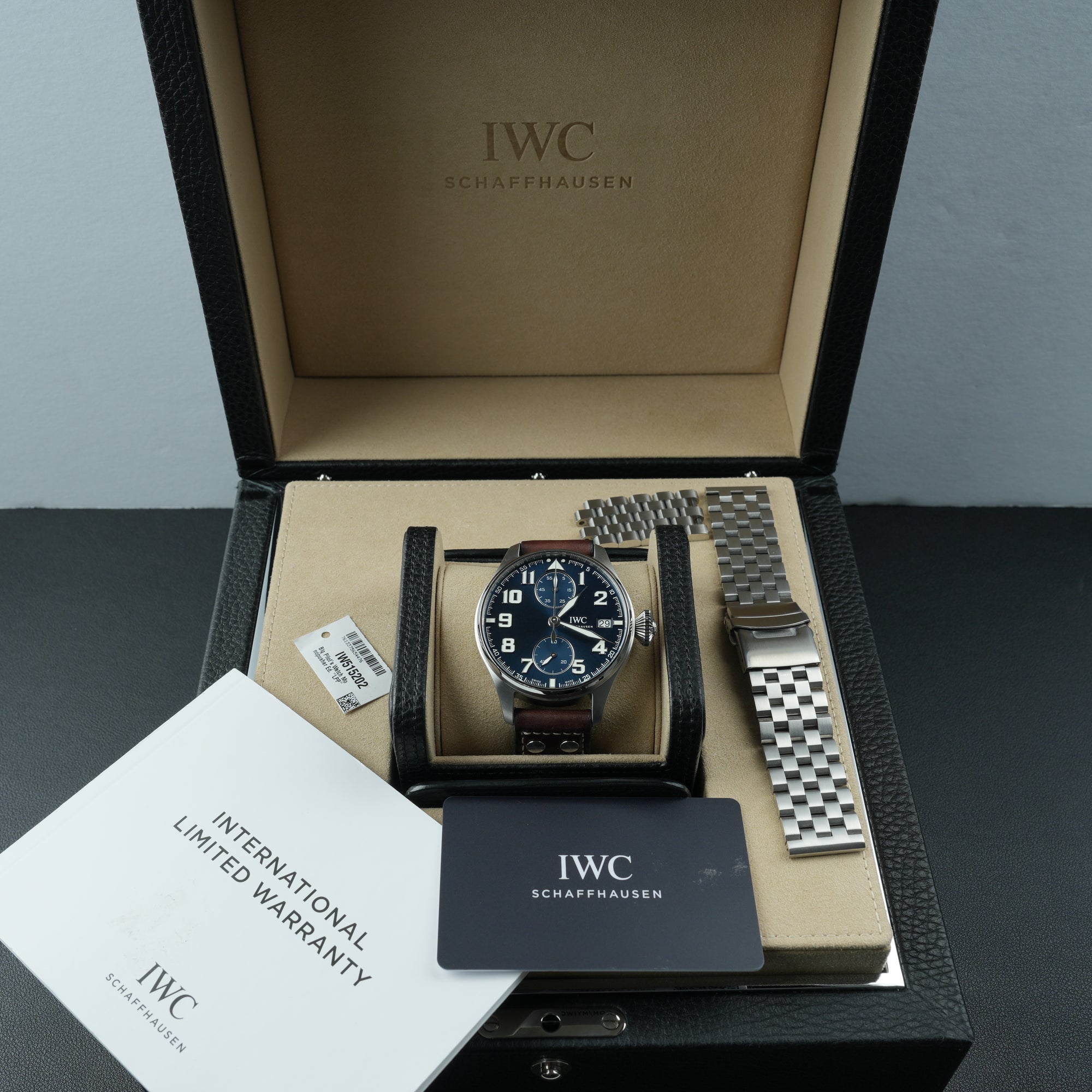 IWC Big Pilot Monopusher Le Petit Prince Blue 46mm full set